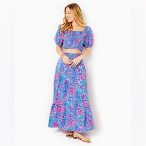 Lilly Pulitzer Aston Maxi Skirt Set Size Medium M NWT